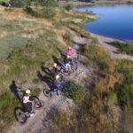 Trottinette tout terrain autour du lac de Naussac